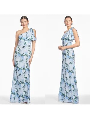 Sachin & Babi Chelsea Gown in Glacial Peonies size 10 thumbnail 2
