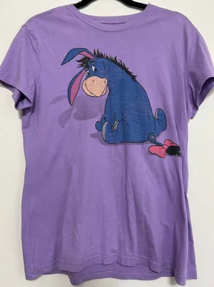 Disney Store Light Purple Eeyore Graphic T-Shirt Size Large thumbnail 1