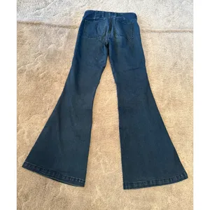 Free People High Rise Flare Jeans Dark‎ Wash Denim Women Size 27 thumbnail 2