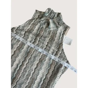 Skies Are Blue Crochet Mock Neck‎ Sleeveless Maxi Dress 96225 Beige XS NEW thumbnail 15