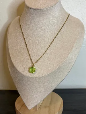 Handmade Gold Four Leaf Clover Necklace  thumbnail 4