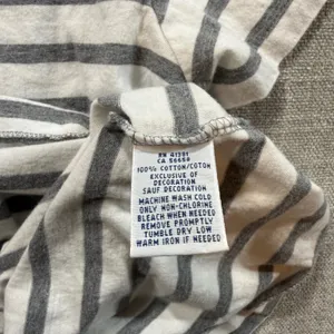 Ralph Lauren Striped T-Shirt Medium Grey White Pink Pony Short Sleeve Cotton‎ thumbnail 4