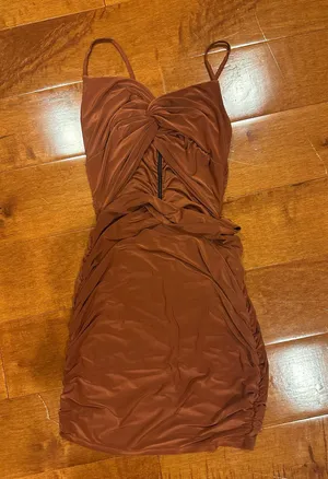 Windsor Burnt Orange Cut-Out Dress thumbnail 1