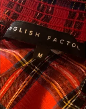 English Factory Ruffle Plaid blouse thumbnail 4