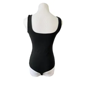 Abercrombie & Fitch Soft A&F Black‎ Sleeveless Bodysuit MEDIUM Seamless Punk Y2k thumbnail 3