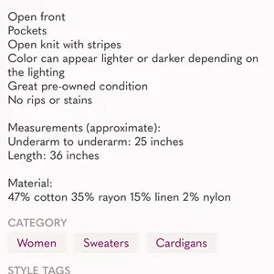 Free People Last Night Stripe Cardigan Sweater in Tan thumbnail 7