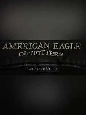 American Eagle Outfitters AEO Women's Black Distressed Denim Stretch Shorts thumbnail 7