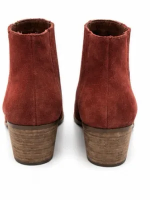 Dolce Vita Burgundy Suede Ankle Booties Size 9.5 Block Heel Chelsea Boots thumbnail 5