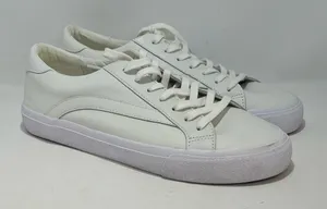 Madewell Sidewalk White Leather Sneakers Womens 10 Mens 8.5 L3243 thumbnail 1