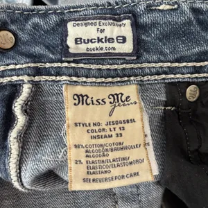 Miss Me‎ Boot Jeans 30 Blue Denim Y2K Cross Bling Studded Pockets Stretch Denim thumbnail 10