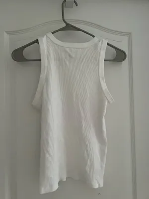 Brandy Melville White Tank Top Ribbed thumbnail 3