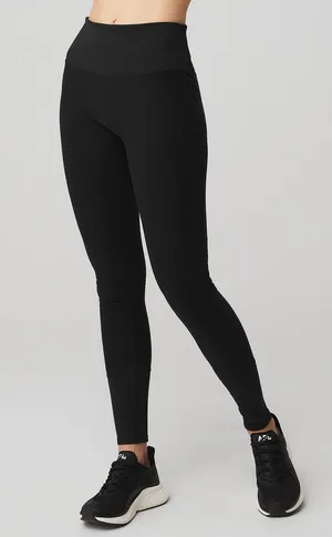 Alo HIGH-WAIST ALOSOFT LOUNGE LEGGING BLACK Size S NWT thumbnail 1