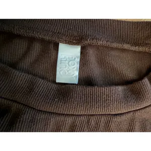 Foxy Kind Oversized Boyfriend Ribbed Tee Brown Short Sleeve Crew Neck Top S/M thumbnail 3