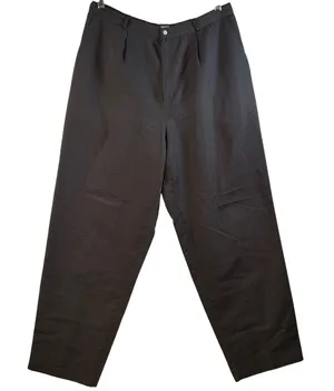 Briggs New York Womens Pleated Front‎ Casual Pants Dark Brown Size thumbnail 1