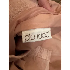 NWT Vintage Pia Rucci Pastel Pink Genuine Suede Leather Midi Skirt Boho A Line thumbnail 8