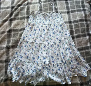 No Boundaries Floral Print Smocked Tiered Mini Skirt thumbnail 1