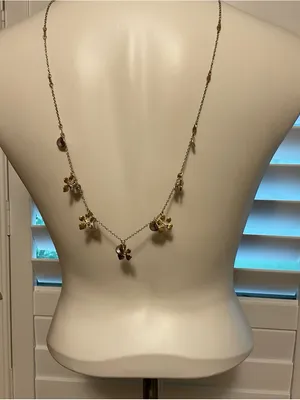 J. Jill Two-Tone Gold and Silver Flower Charm Necklace thumbnail 1