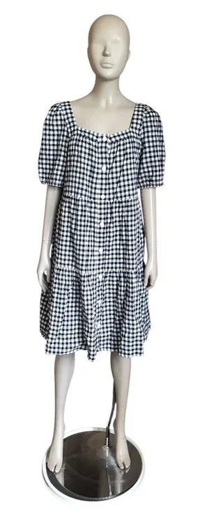 BeachLunchLounge Black and White Gingham Dress thumbnail 1