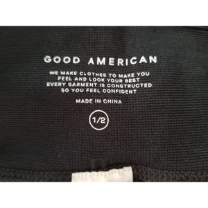 GOOD AMERICAN Wide Rib Shine Seamless Compression Leggings Black S/M 1/2 thumbnail 4