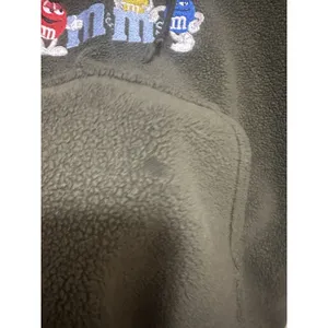 Vintage M&M's Fleece Hoodie Green Size M Candy Characters Pullover Zip Retro Y2K thumbnail 6
