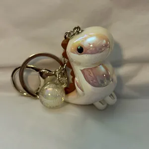 NEW Light Green Dinosaur Keychain Bag Charm – Cute Acrylic Dino thumbnail 5