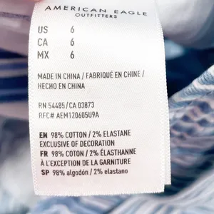 American Eagle Stretch Mom Short Size 6 Paperbag Belted Blue White Stripe Preppy thumbnail 6