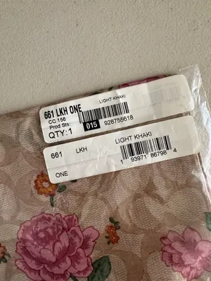 NWT Coach Signature Prairie Rose Print Oblong Scarf 661 Light Khaki thumbnail 6