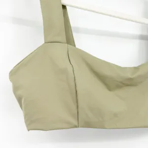Tan +‎ Lines by Sivan Ayla Womens Beach St. John Wide Strap Swim Bikini Top M thumbnail 3
