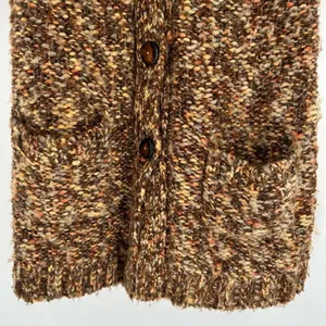 Anthropologie Tabitha Wool Blend Chunky Knit‎ Cardigan Sweater Tan Size Small thumbnail 4