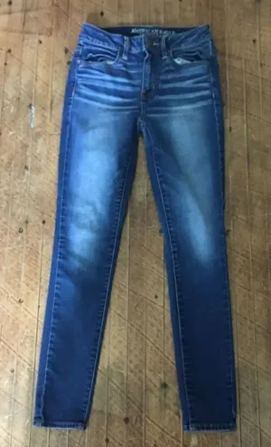 American Eagle size 2 short hi-rise dark wash jeggings thumbnail 1