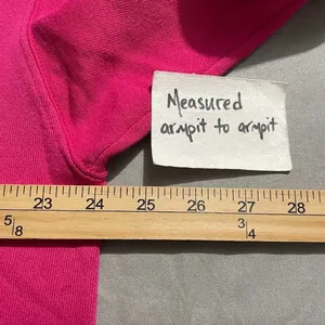 Vintage 90s Hanes Winter Christmas Sweatshirt Size XL Pink Dog Snow Fun Novelty thumbnail 9