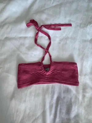 Pink Urban Outfitters Knit Bandeau Top thumbnail 2