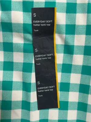 All in Motion Everyday Soft Halter Tank Top — Green Plaid — Size S thumbnail 9