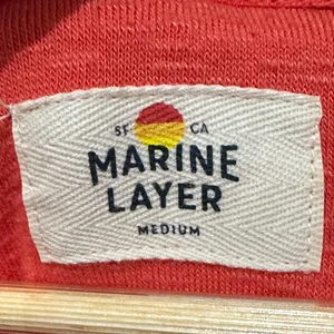 Marine Layer Red Terry Out Zip Romper Medium Casual Boho Beach thumbnail 4
