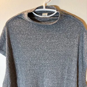 Free People We The Free Gray Ribbed Knit Oversized‎ Cocoon Top Size Medium thumbnail 2