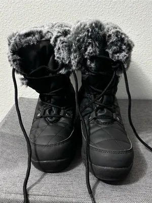 ArcticShield Waterproof Snow Boots Black Faux Fur Size 6 thumbnail 2