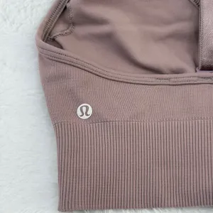 Lululemon Align Tank‎ Top Light Support Ribbed Mauve Bra Size XXS/XS thumbnail 3