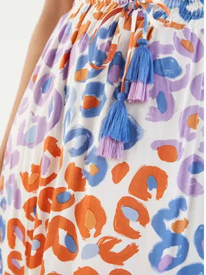 Anthropologie Farm Rio Vibrance Maxi Skirt Multicolor Leopard-Print Size XL thumbnail 3