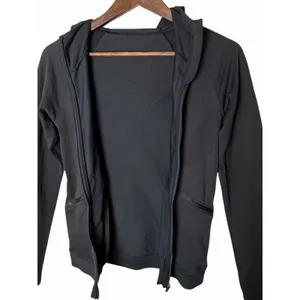 Lululemon Seamless Ventilate Jacket Black Hooded Full Zip Running Gym Womens 6 thumbnail 8