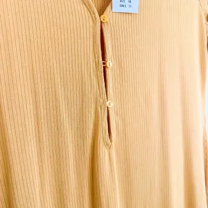 Abercrombie | NWT Triple‎ Keyhole Knit Mini Dress in Yellow Size Large thumbnail 6