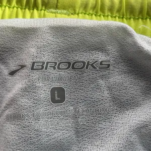 Brooks Blue Neon Yellow Running Shorts Lined Women's Large thumbnail 5