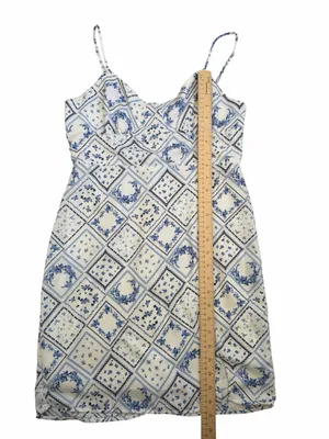 Altar’d State Blue & White Tile Print Dress thumbnail 7