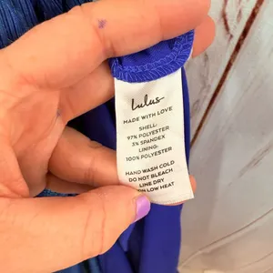 Lulus Women’s Medium Blue Lurex Maxi Dress NWOT thumbnail 6