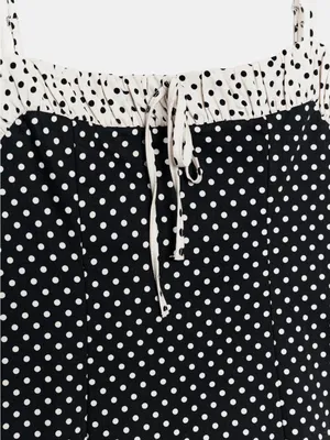 Nwt Zara Combination Polka Dot Mini Dress Size Xs thumbnail 8