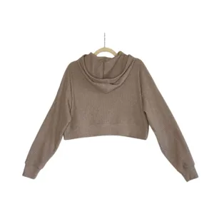 ALO YOGA Muse Ribbed Knit Cropp Hoodie Sz S Athletic Everyday Outdoor City Chic thumbnail 4