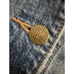 Polo Jeans Co Ralph Lauren Denim Jacket Womens L Blue Vintage y2k Trucker Flap thumbnail 9