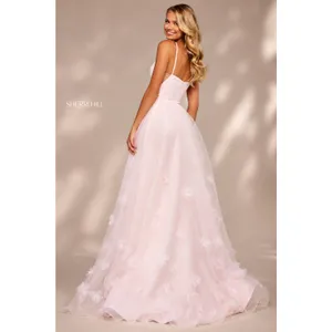 Sherri Hill 53708 Pink‎ Glitter Tulle Formal Gown Size 2 NWT $598 thumbnail 2