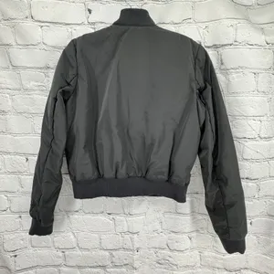 ALO Yoga Jacket S Black Off Duty Bomber Down Filled Puffer Athleisure Classic thumbnail 2
