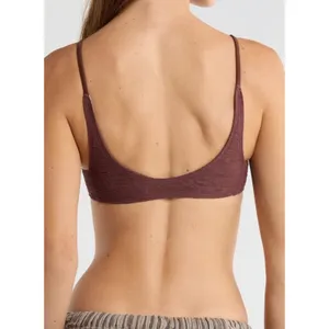 free-est by Free People Cannon Crop Bikini Top Rum Raisin Women's Sz m NEW $98 thumbnail 2