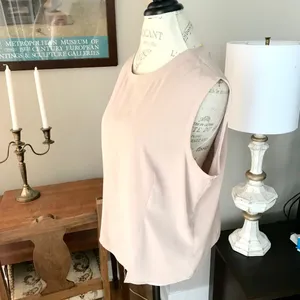 Notations Beige Blouse with Button Up Back Sz XL thumbnail 2